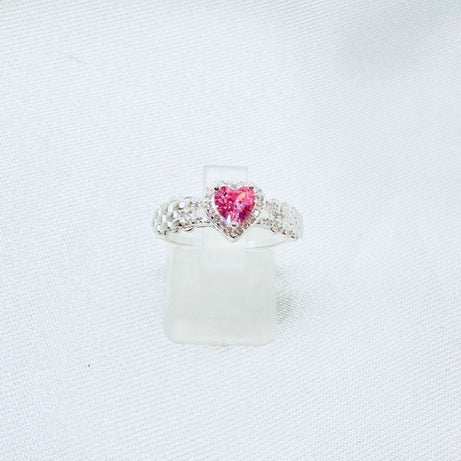 Anillo Dama Diseño Corazón ROSADO