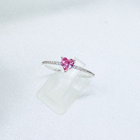 Anillo Dama Diseño Corazón ROSADO