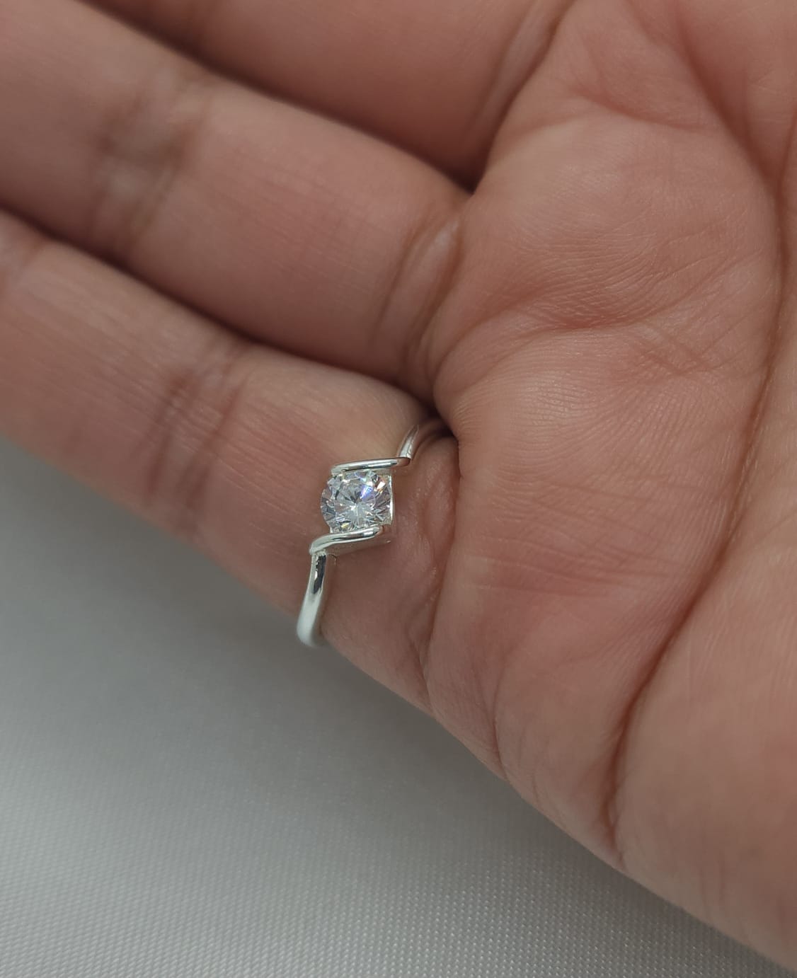 Anillo Dama Diseño Circón