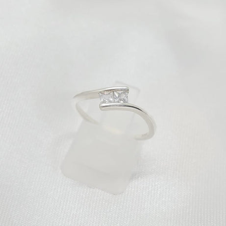 Anillo Dama Diseño Circón doble Dobles