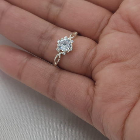 Anillo Dama Diseño circón