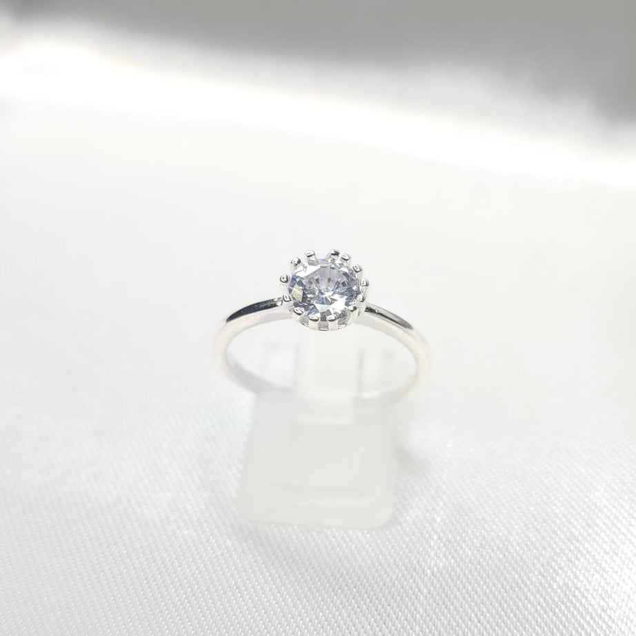 Anillo Dama Diseño Circón Flor