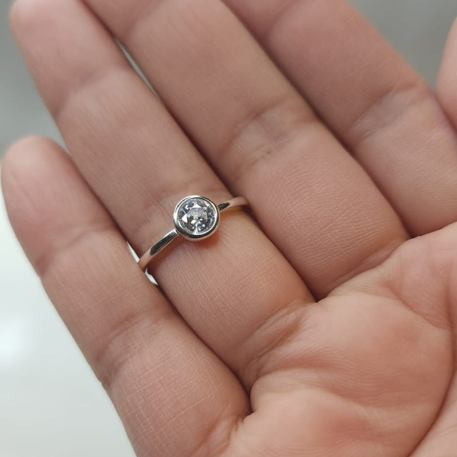 Anillo Dama Diseño Circón