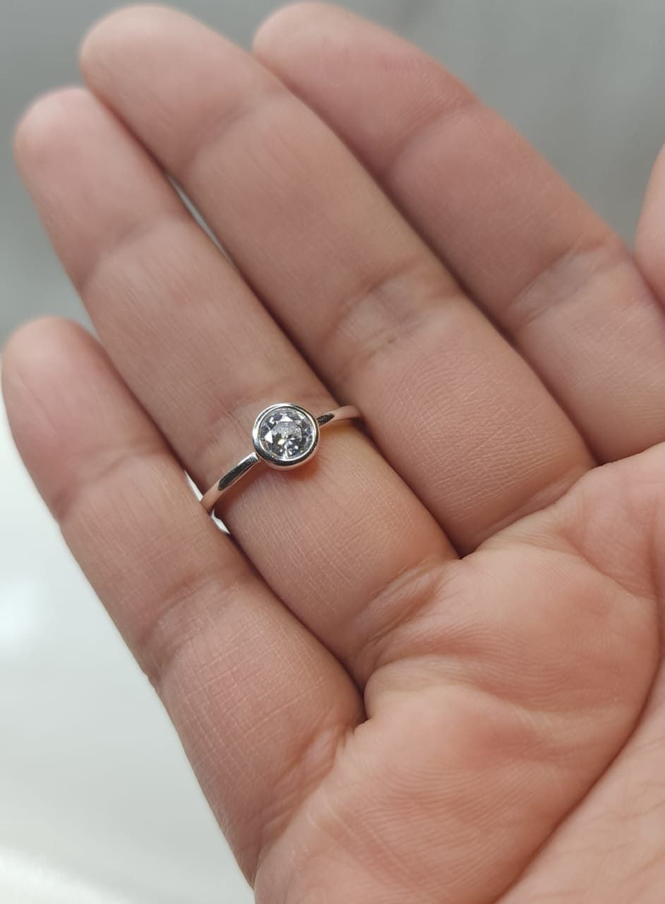 Anillo Dama Diseño Circón