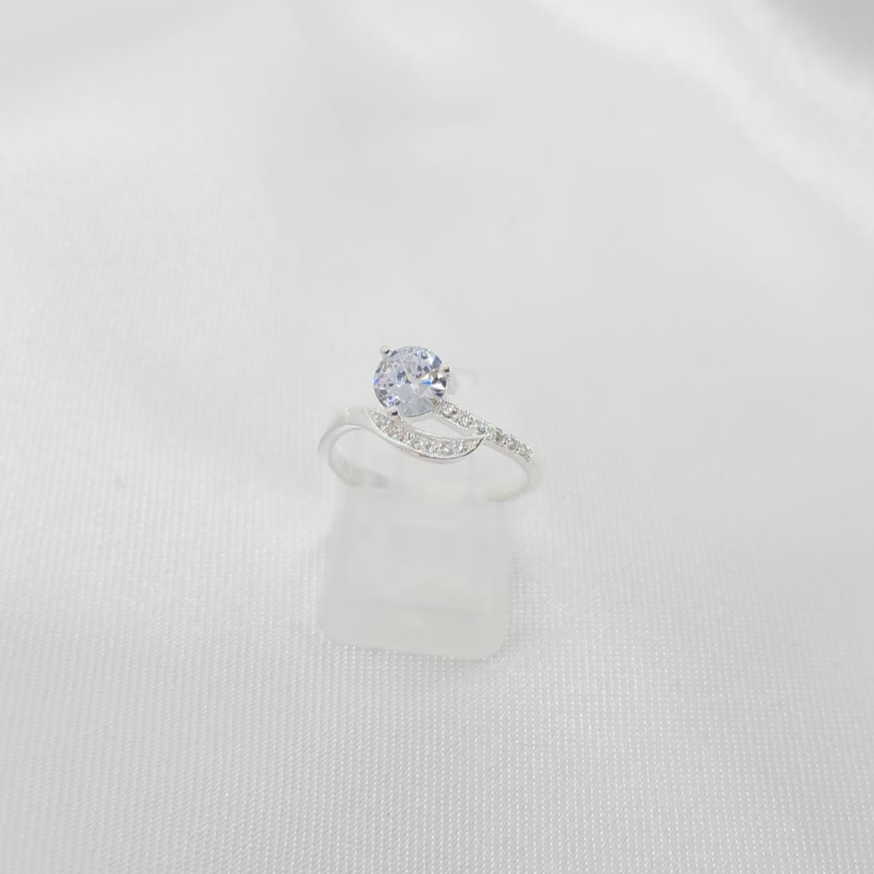 Anillo Dama Diseño Circón Colitas con Incrustaciones Microcircones