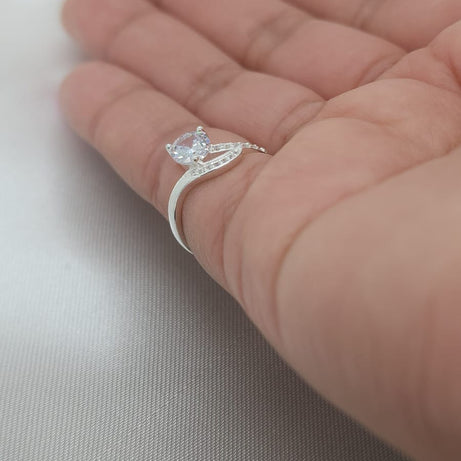 Anillo Dama Diseño Circón Colitas con Incrustaciones Microcircones