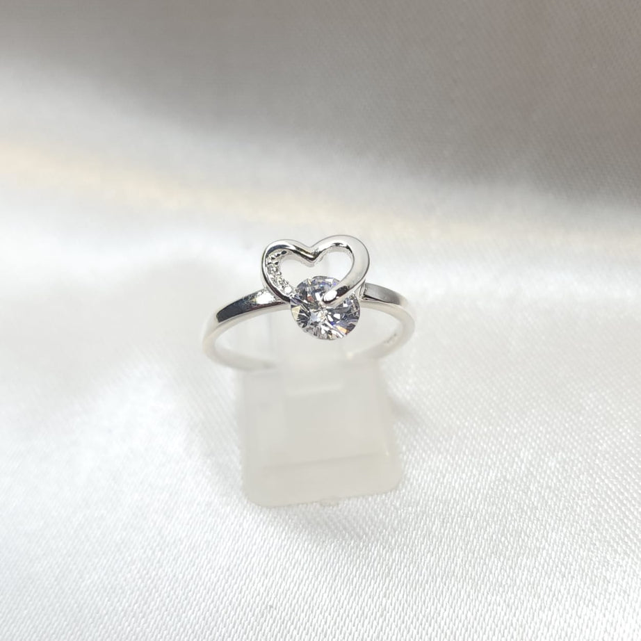 Anillo Dama Diseño Corazón circón