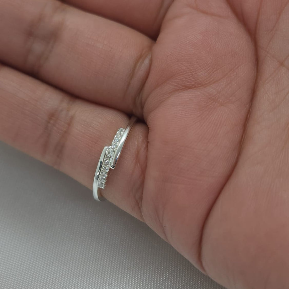 Anillo Dama Diseño Semi Cintillo