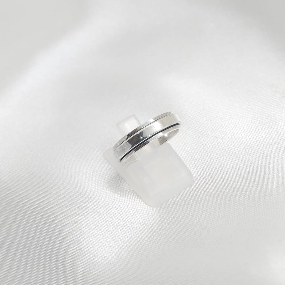 Anillo Argolla Diseño Antiestres 4mm Grosor Plata 925