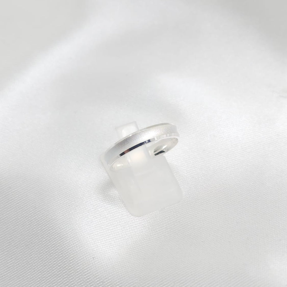 Anillo Argolla Diseño cromado 4mm Grosor Plata 925