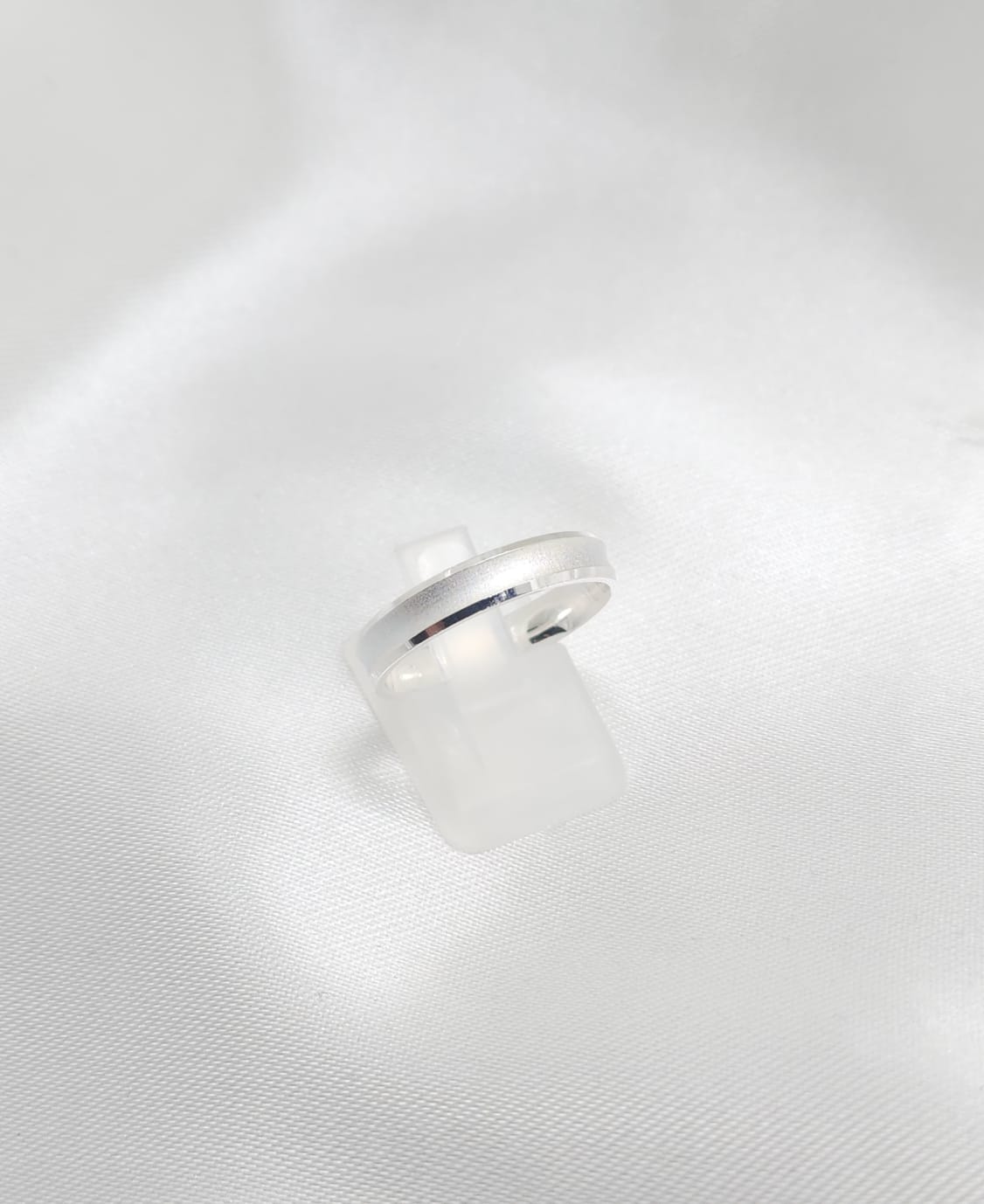 Anillo Argolla Diseño cromado 4mm Grosor Plata 925