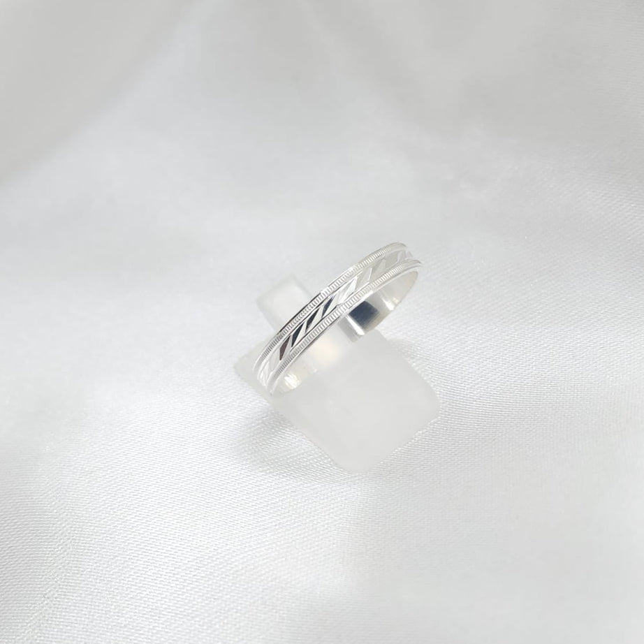 Anillo Argolla Diseño 4mm Grosor Plata 925