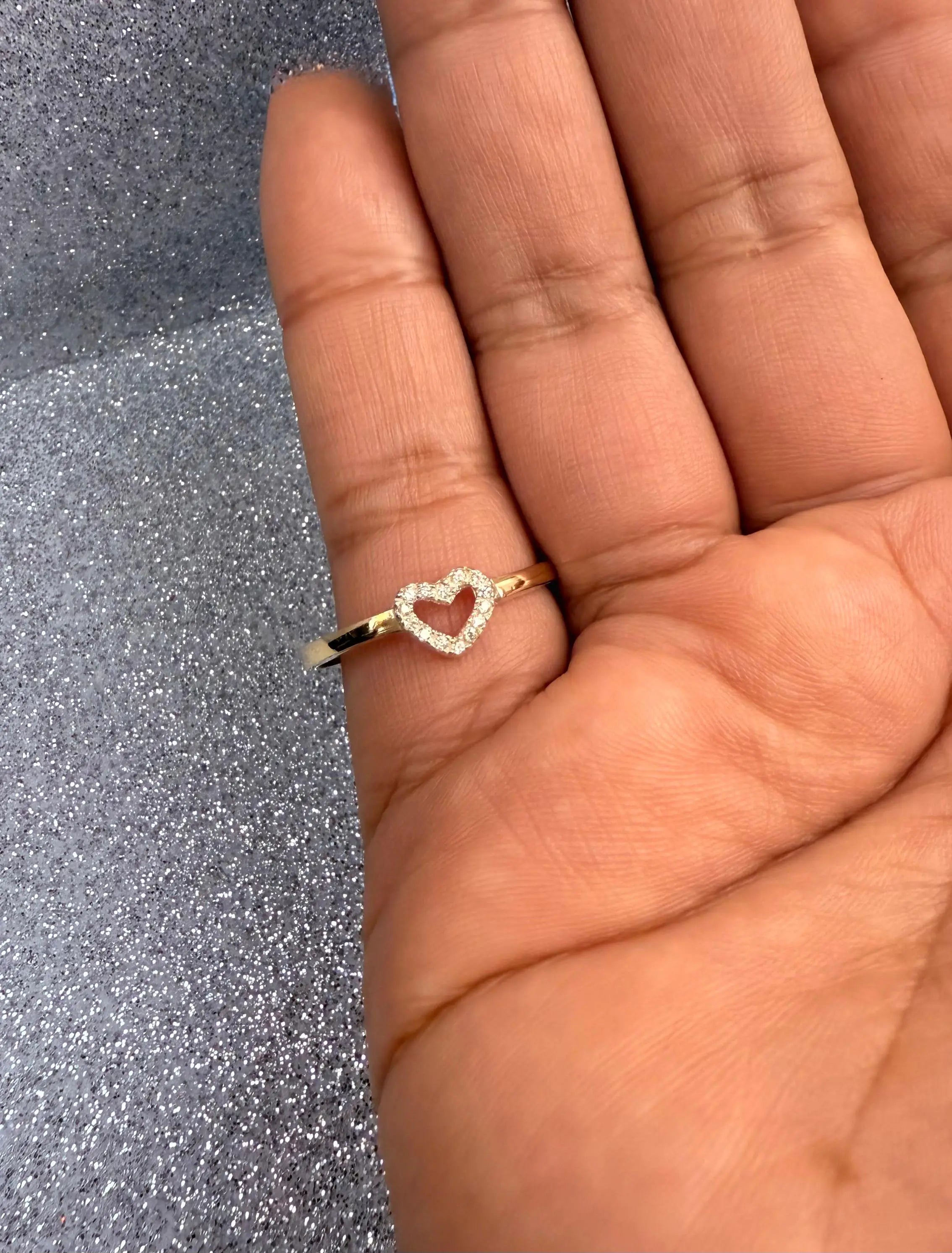 Anillo Dama Diseño Corazón microcircones