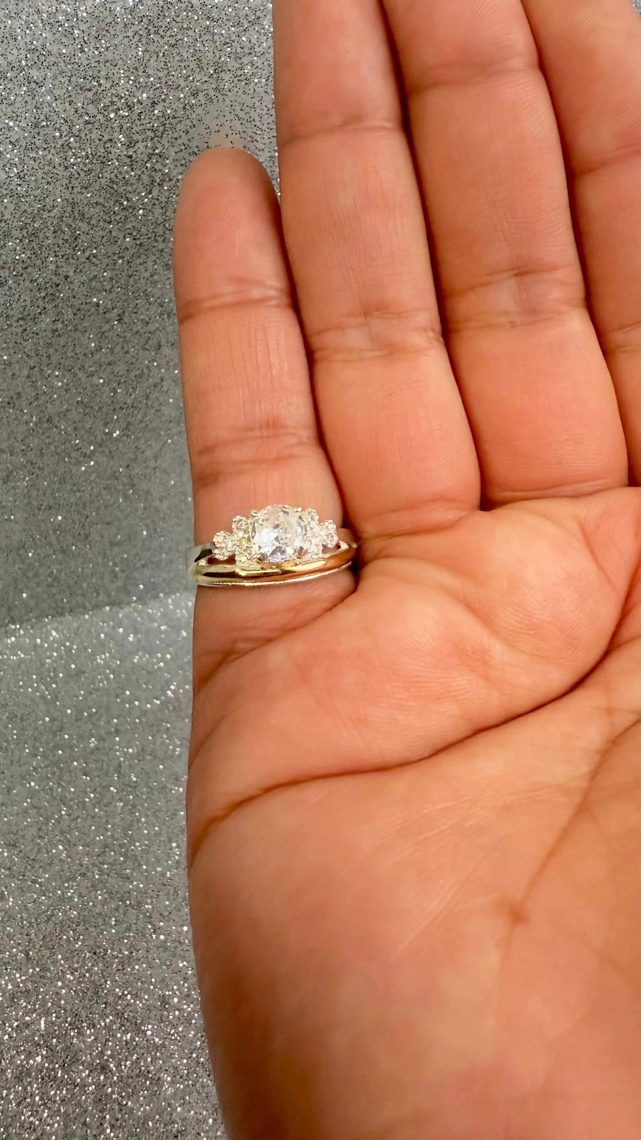 Anillo Dama Diseño Circon P.925 con Oro de 14k