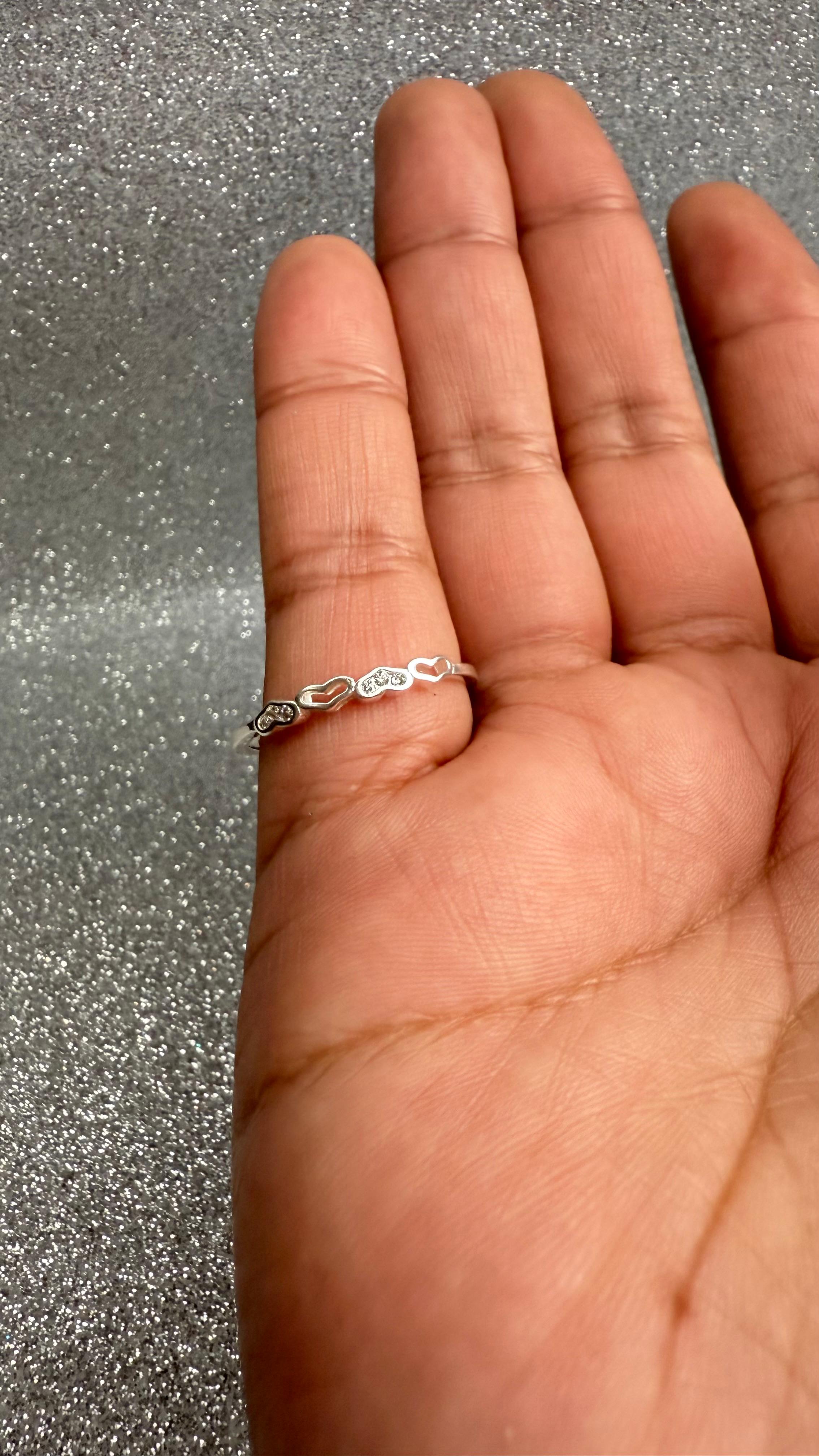 Anillo Dama Diseño Corazones microcircones Plata 925