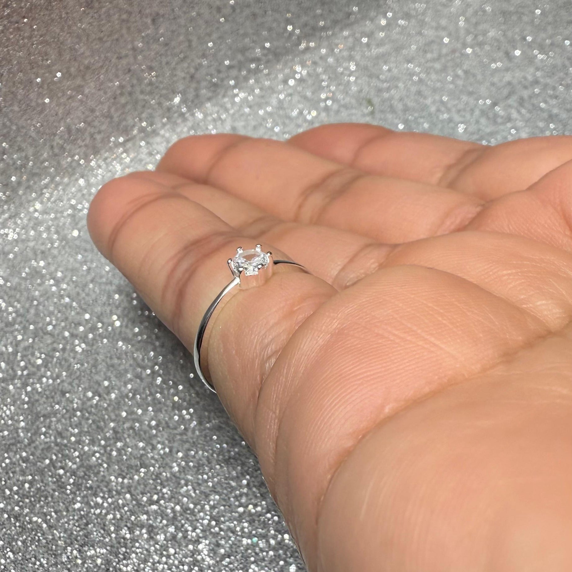 Anillo Dama Diseño Solitario Circón Clásico P.925