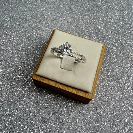Anillo Dama Doble diseño circon junto a diseño cintillo Plata 925