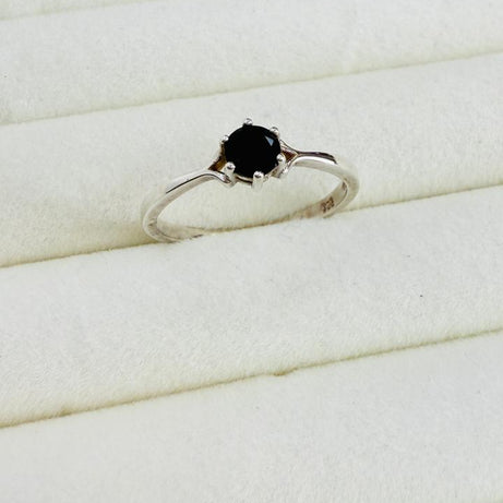 Anillo Dama circón NEGRO