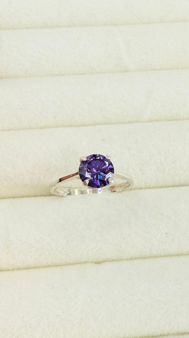 Anillo Dama circón VIOLETA