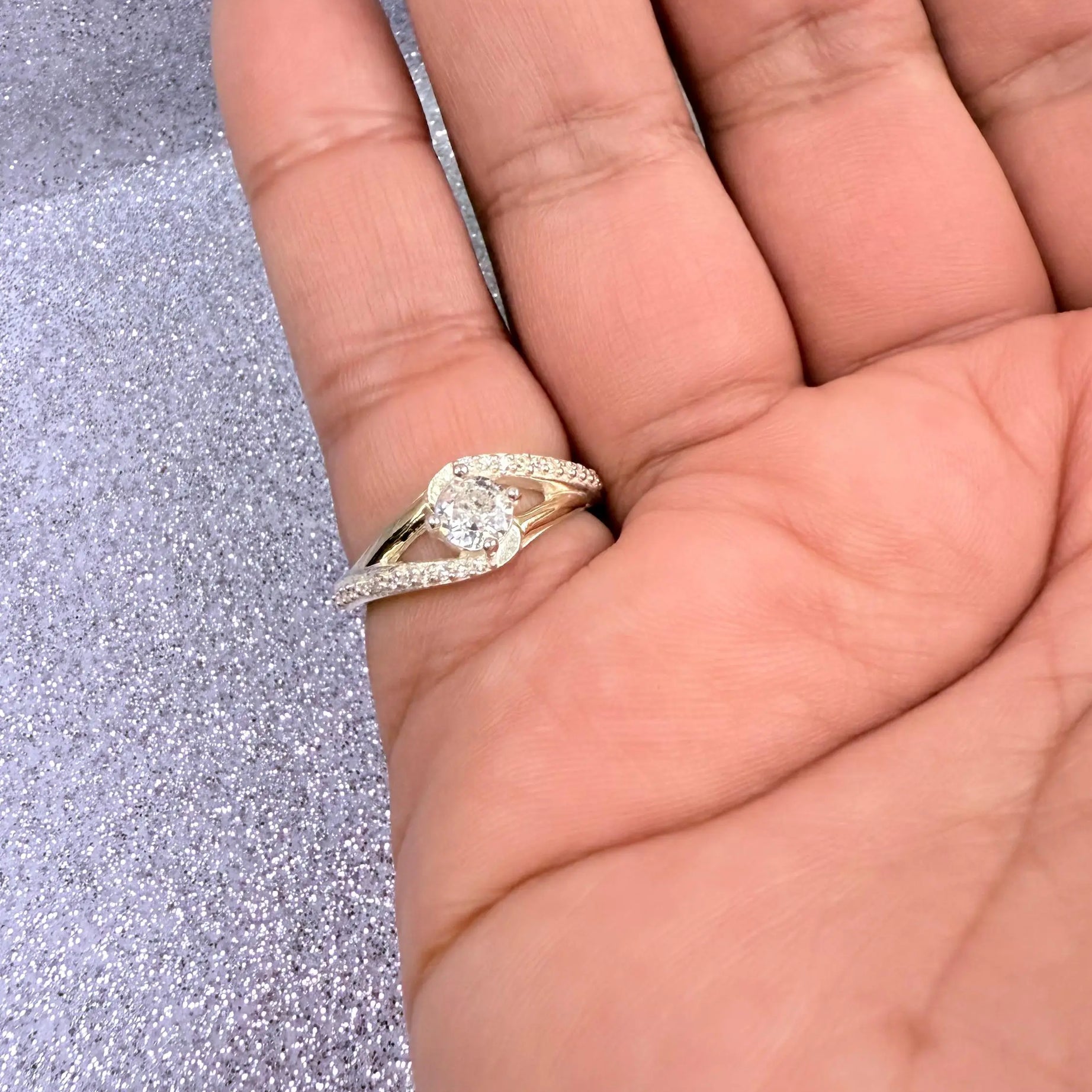 Anillo Dama Diseño circón con microcircones