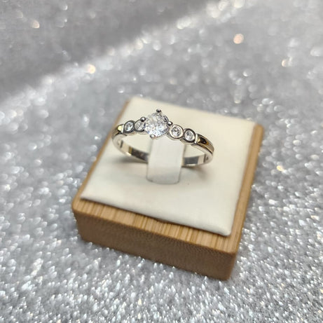 Anillo Dama Diseño Circones P.925 con Oro de 14kilates
