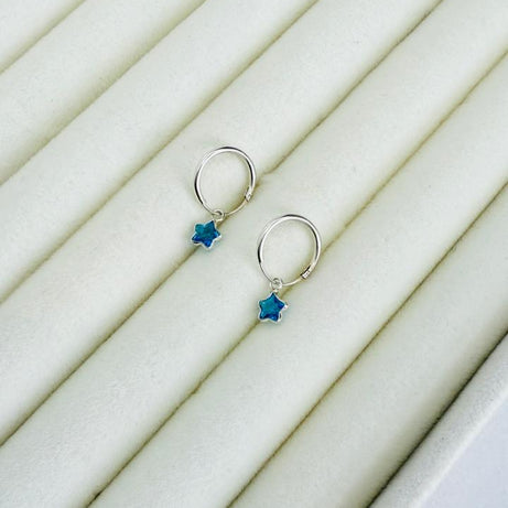 Aros argolla 10mm dije Estrella Celeste 9mm