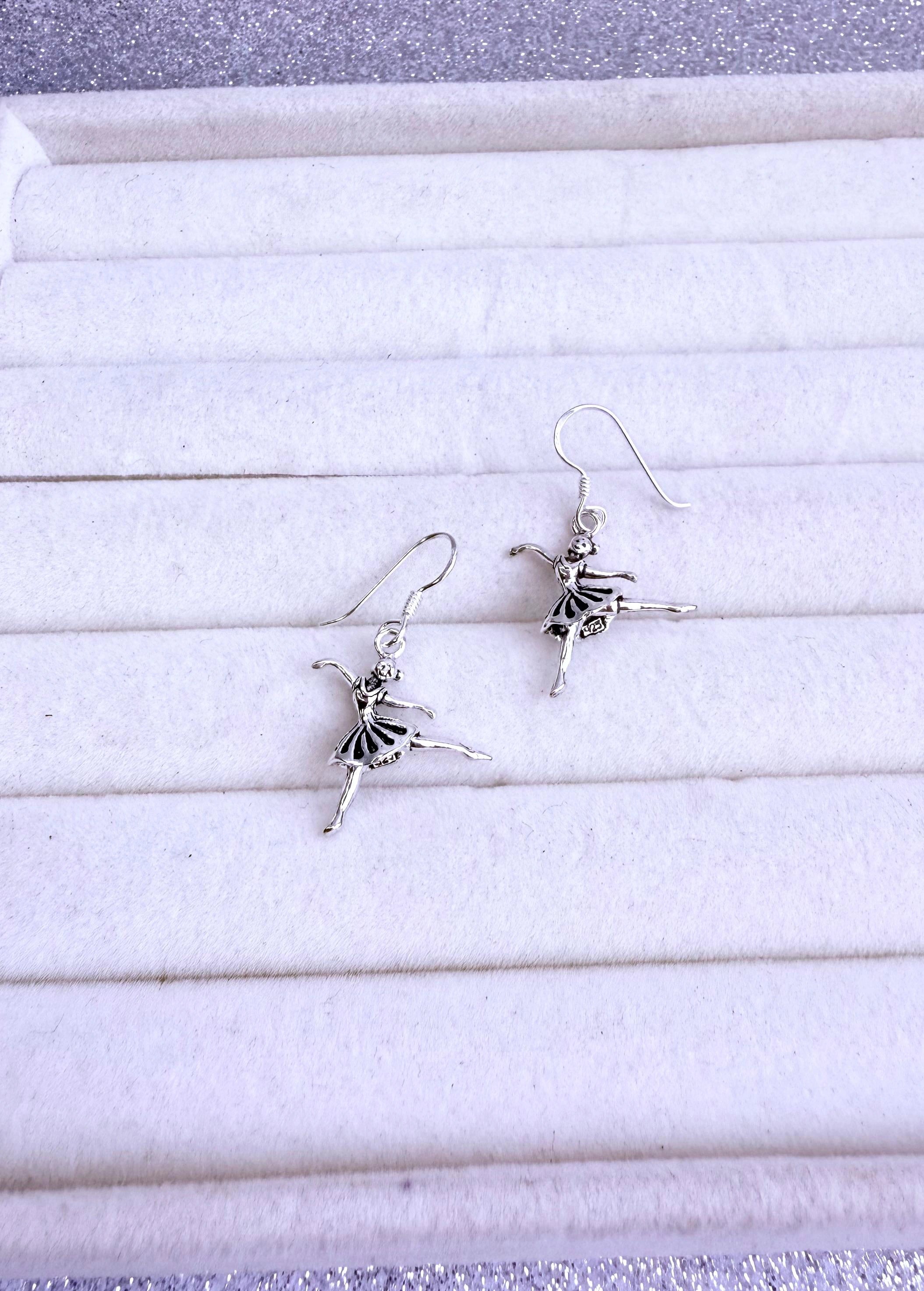 Aros dama Diseño Bailarina Plata fina ley 925