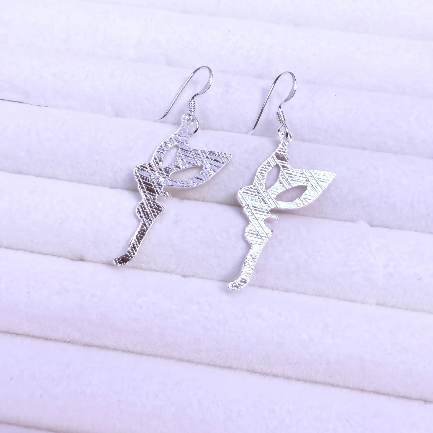 Aros dama Diseño hada Plata fina ley 925