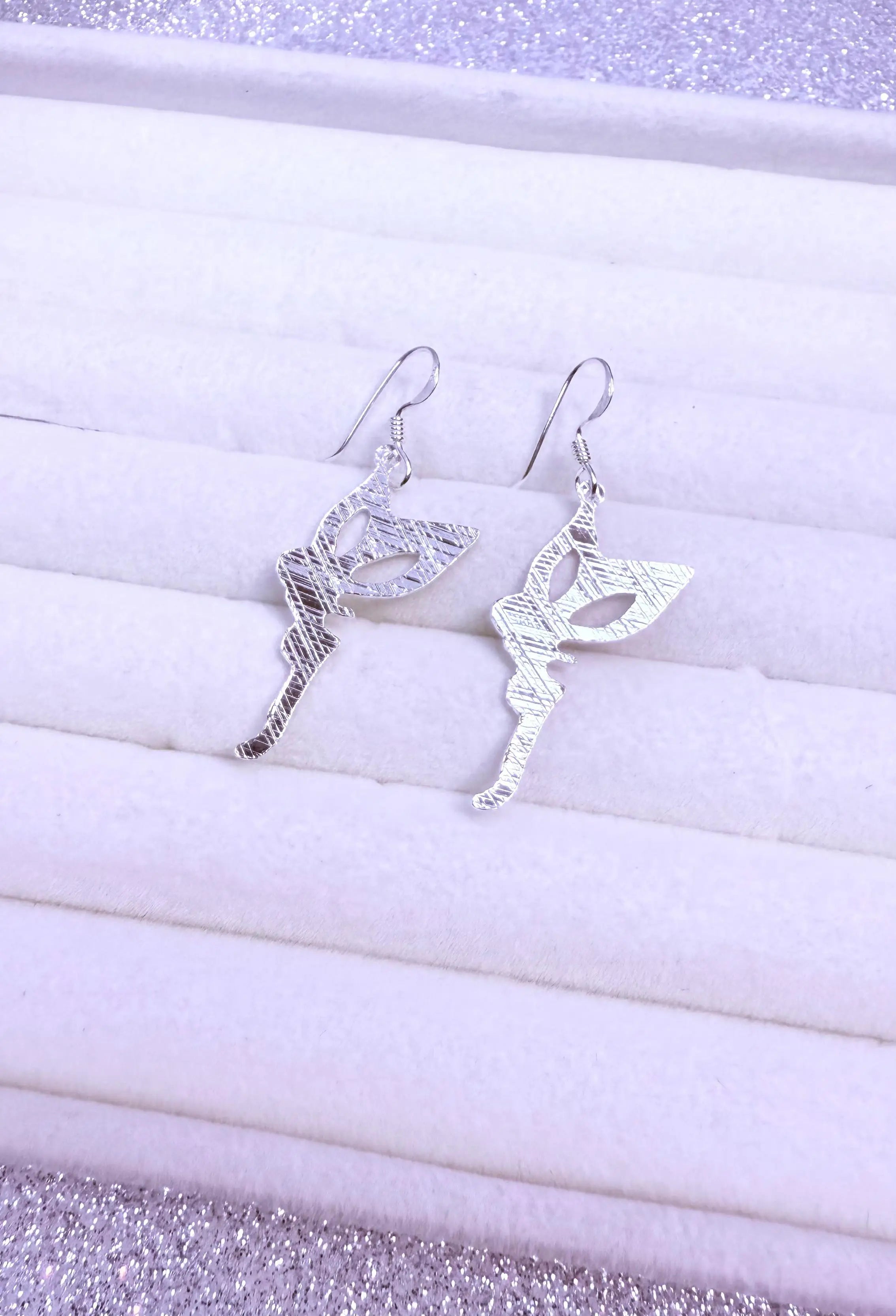 Aros dama Diseño hada Plata fina ley 925