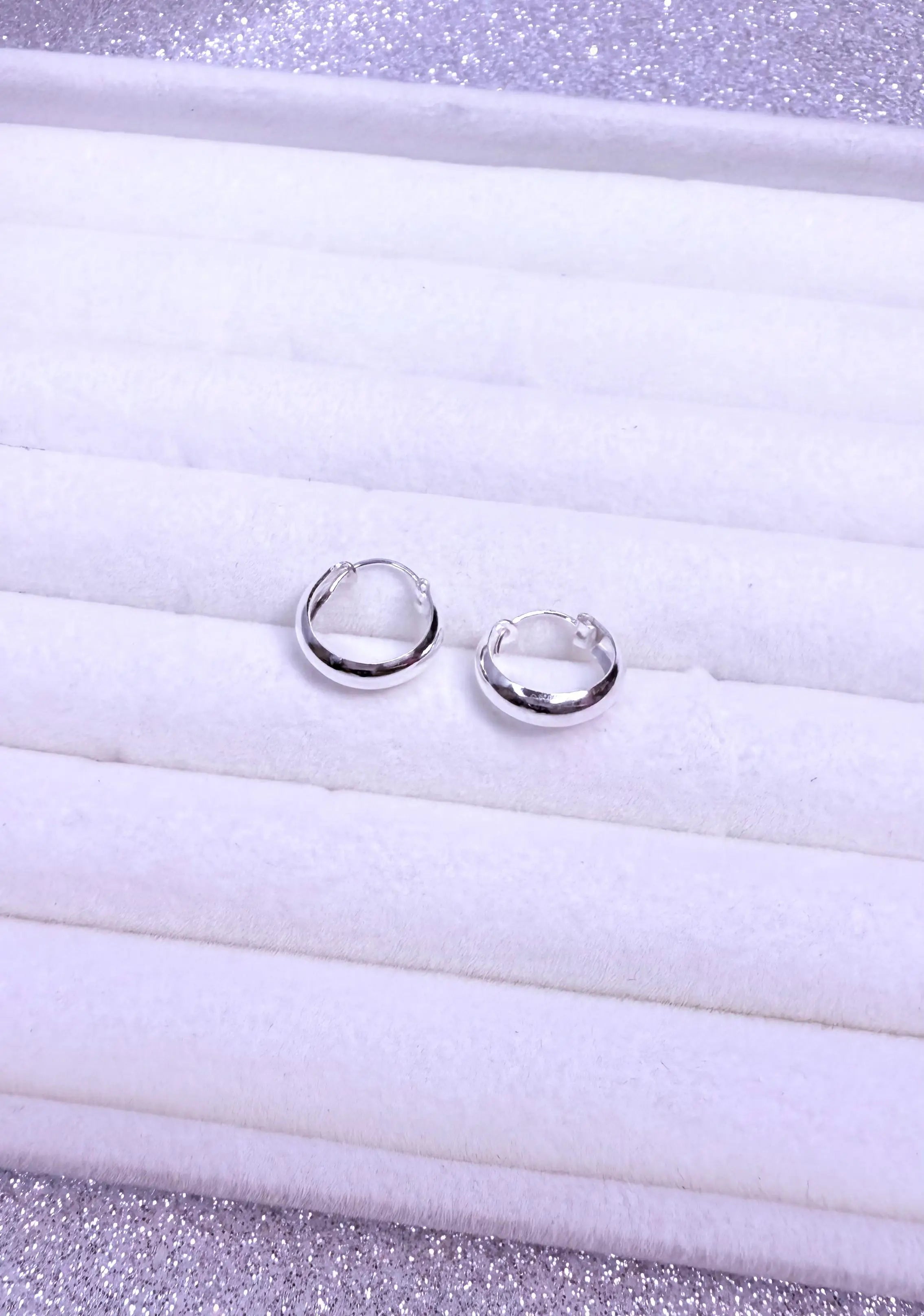 Aros dama argolla 10mm diseño Bali Plata fina ley 925