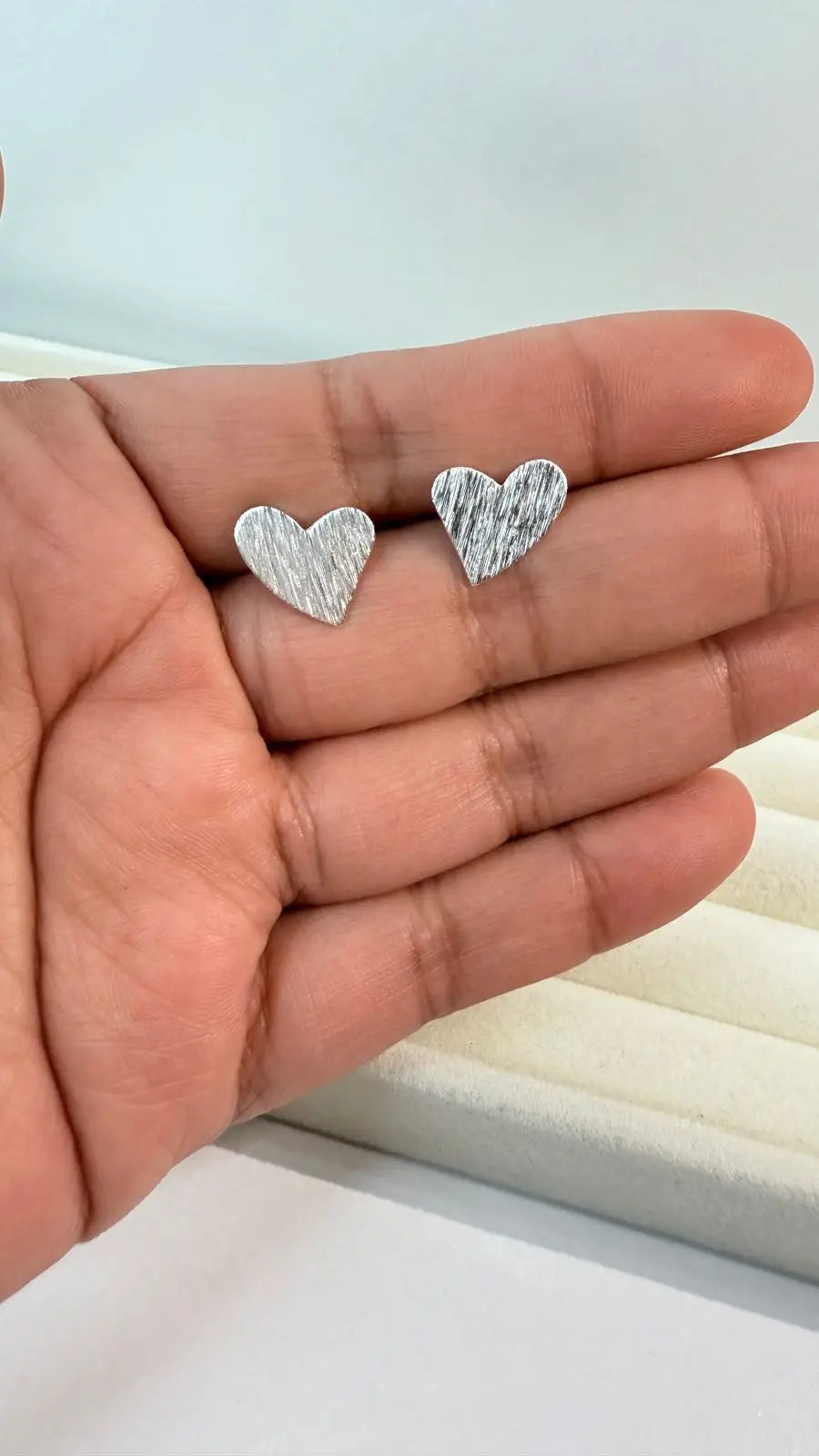 Aros Diseño corazón satinado