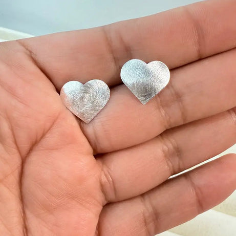 Aros Diseño corazón satinado
