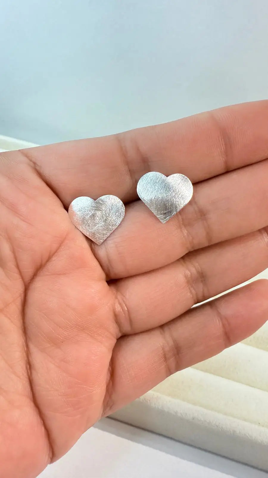 Aros Diseño corazón satinado