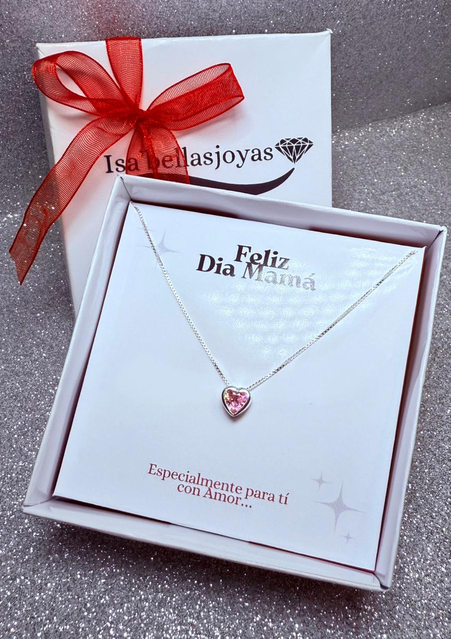 Collar Corazón Rosado