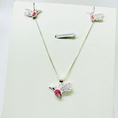 Conjunto Dama Colibrí Rosado