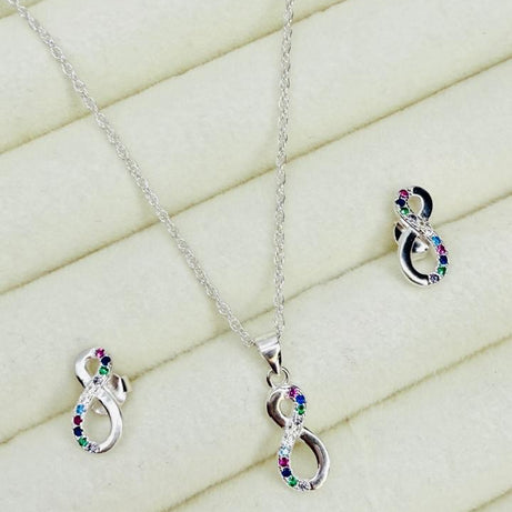 Conjunto Dama Diseño Infinito circones de colores