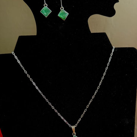 Conjunto Dama Diseño Verde Perlado