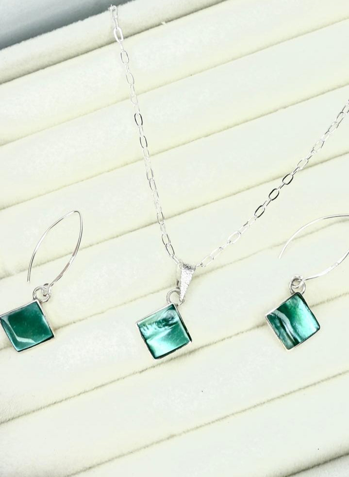 Conjunto Dama Diseño Verde Perlado