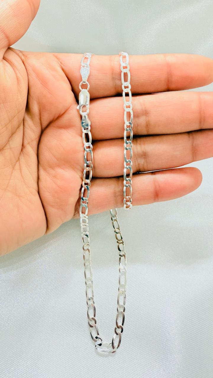 Cadena Caballero DISEÑO CARTIER 50CM Plata fina ley 925