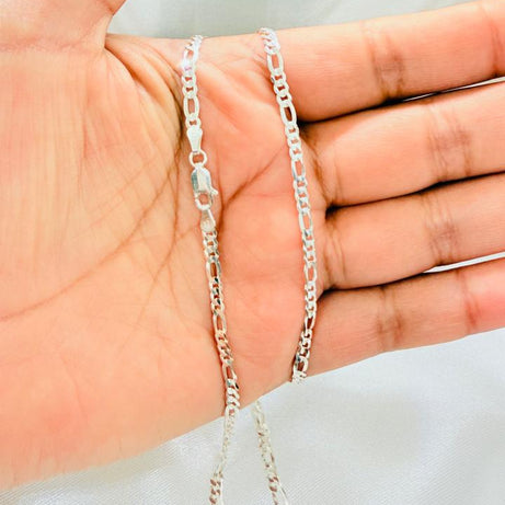 Cadena Caballero DISEÑO CARTIER 70cm 3x3 Plata fina ley 925