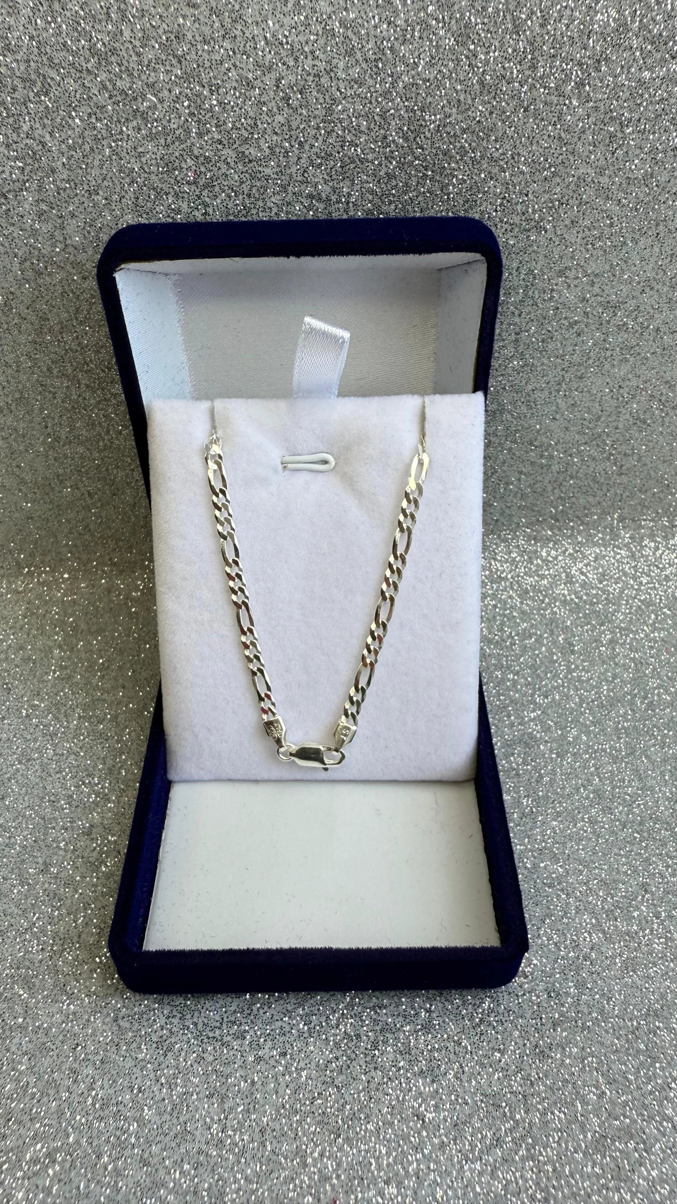 Cadena Caballero DISEÑO CARTIER 70cm 3x3 Plata fina ley 925