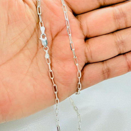 Cadena Caballero DISEÑO Tradicional 50CM Plata fina ley 925