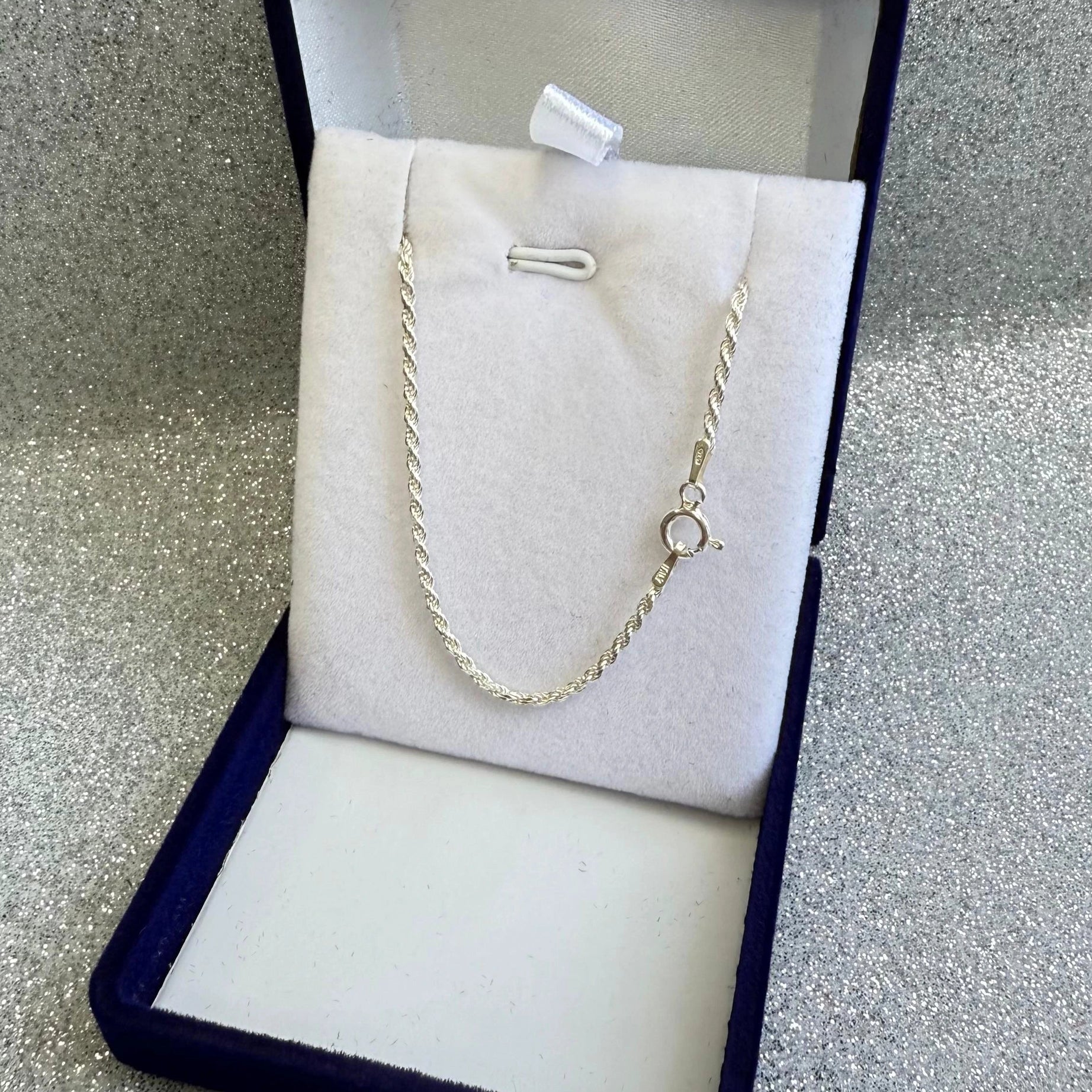 Cadena Caballero Turbillon 60cm Plata fina ley 925