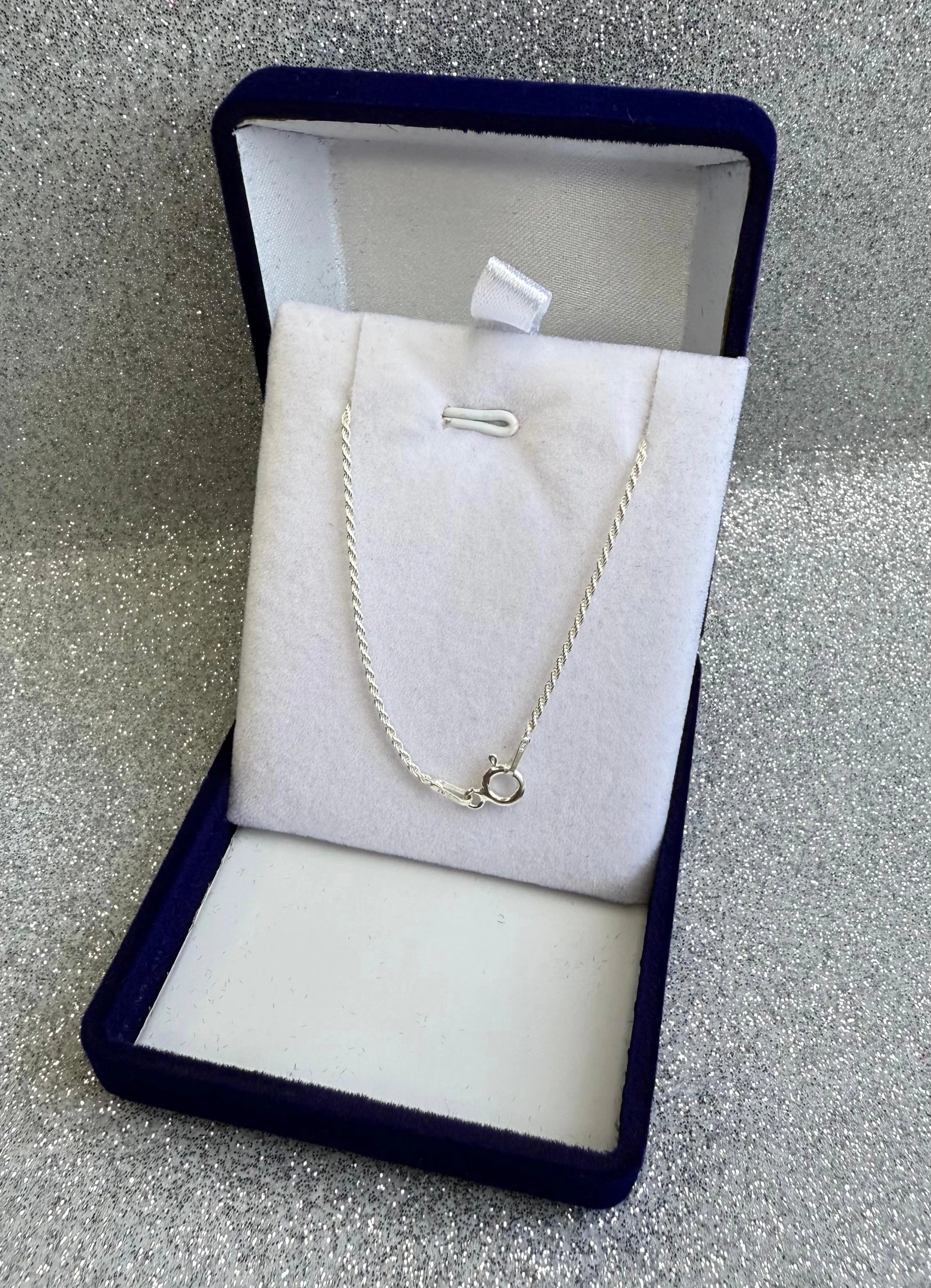 Cadena Caballero Turbillon 60cm fina 1mm Plata fina ley 925