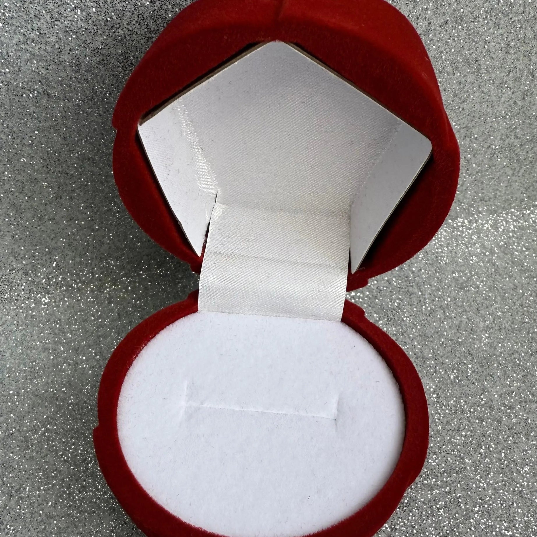Caja Rosa Roja para Anillo Terciopelo (1 anillo)