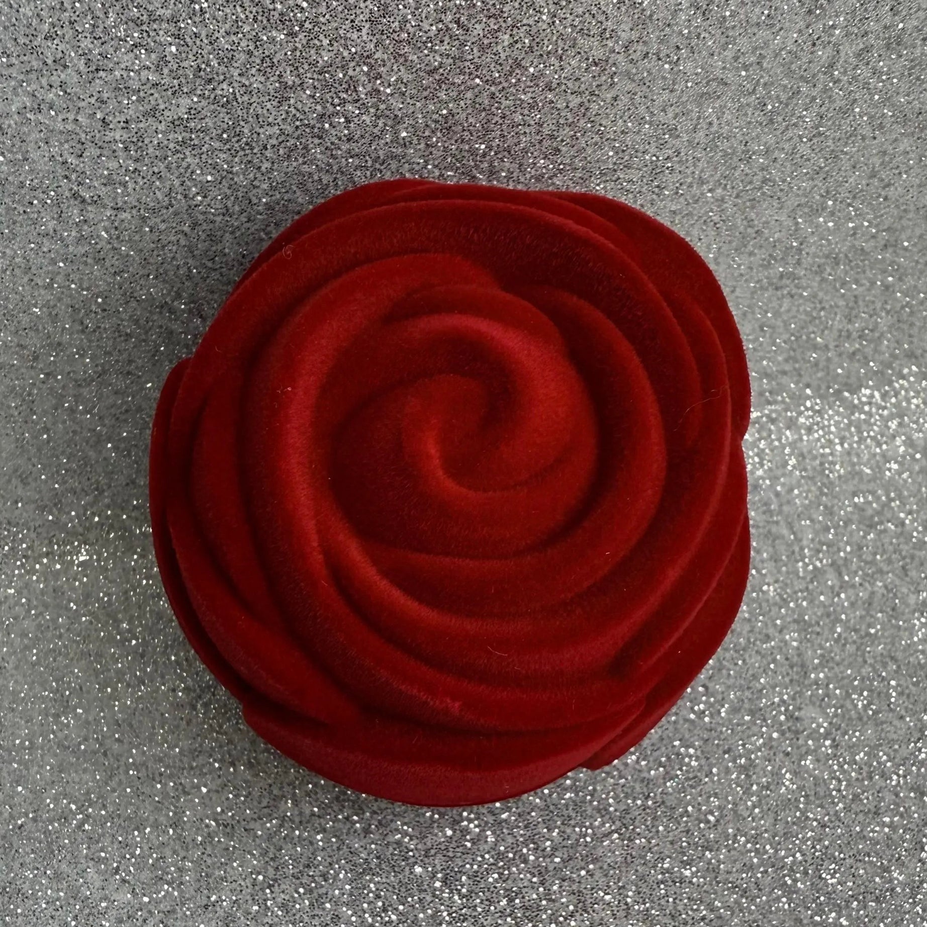 Caja Rosa Roja para Anillo Terciopelo (1 anillo)