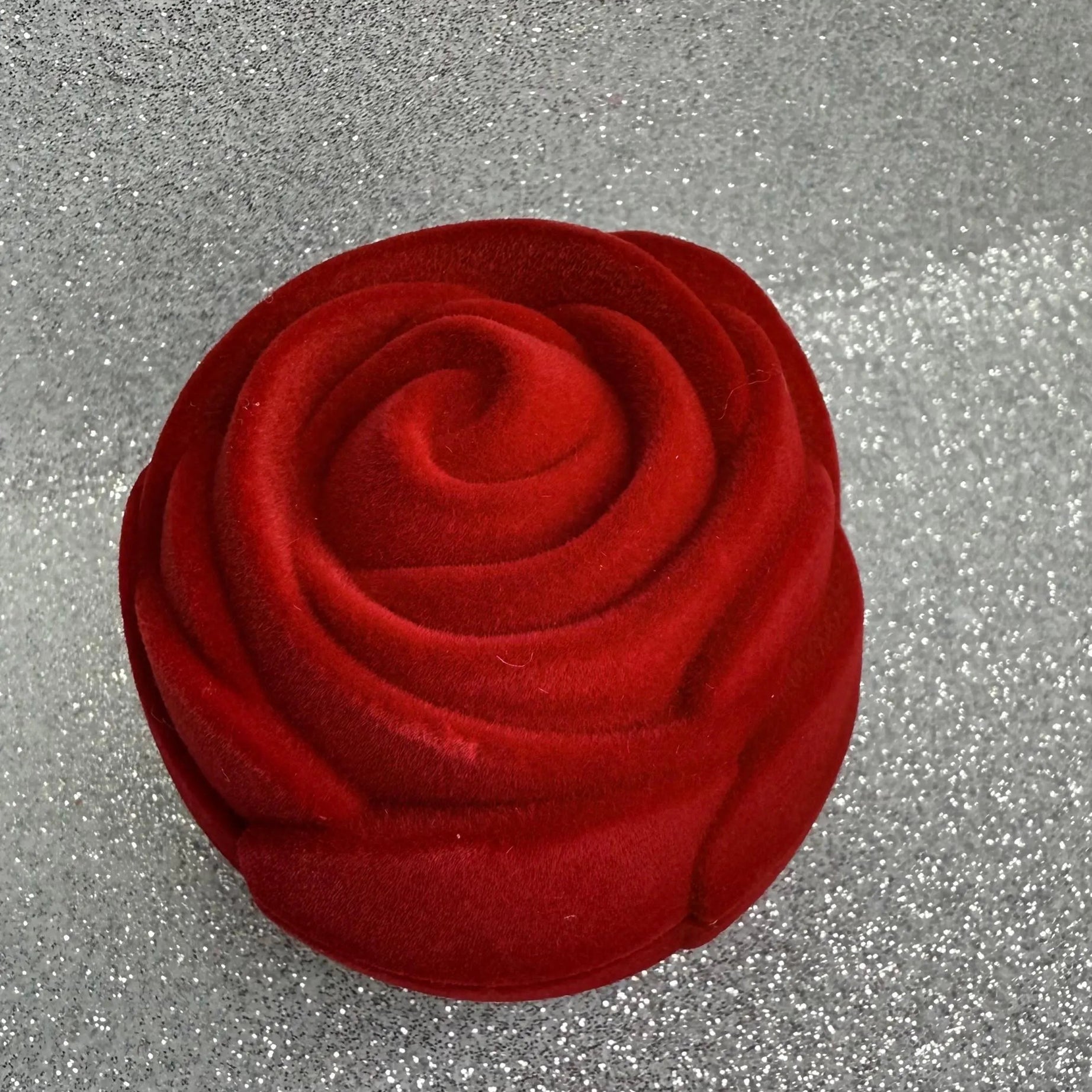 Caja Rosa Roja para Anillo Terciopelo (1 anillo)