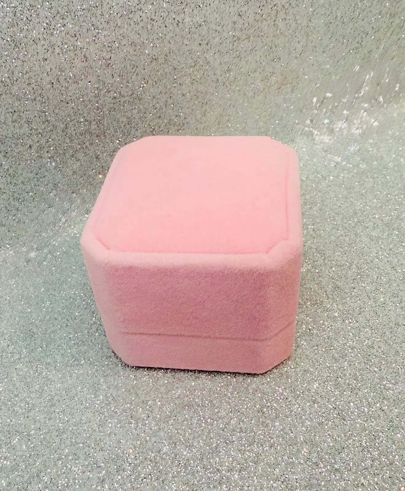Caja Terciopelo Rosado Anillo