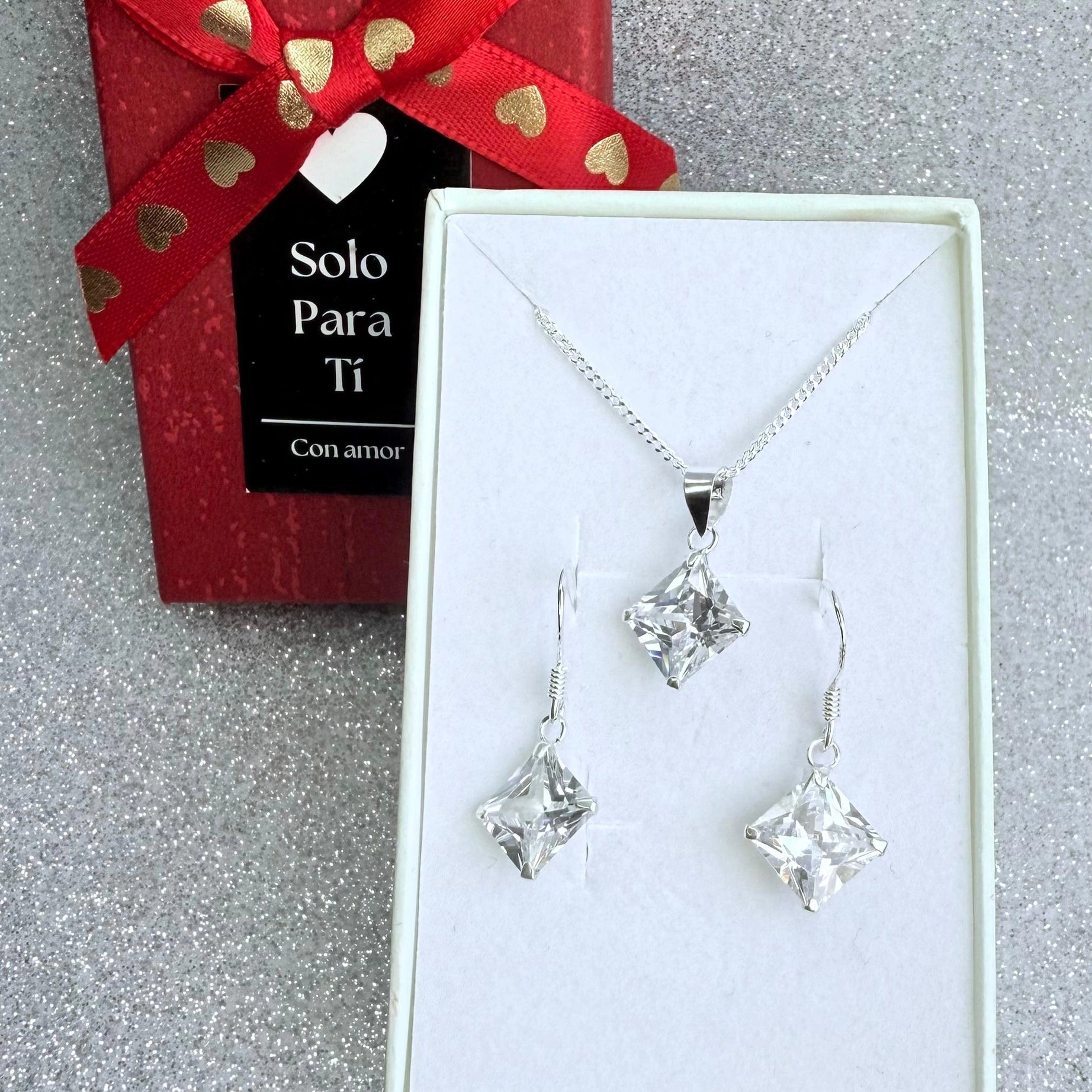 Conjunto Dama Diseño Circón Cristal