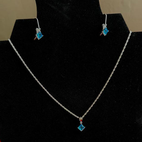 Conjunto Dama Diseño Circón celeste